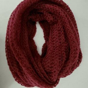 Billabong Maroon Infinity Knitted Scarf
